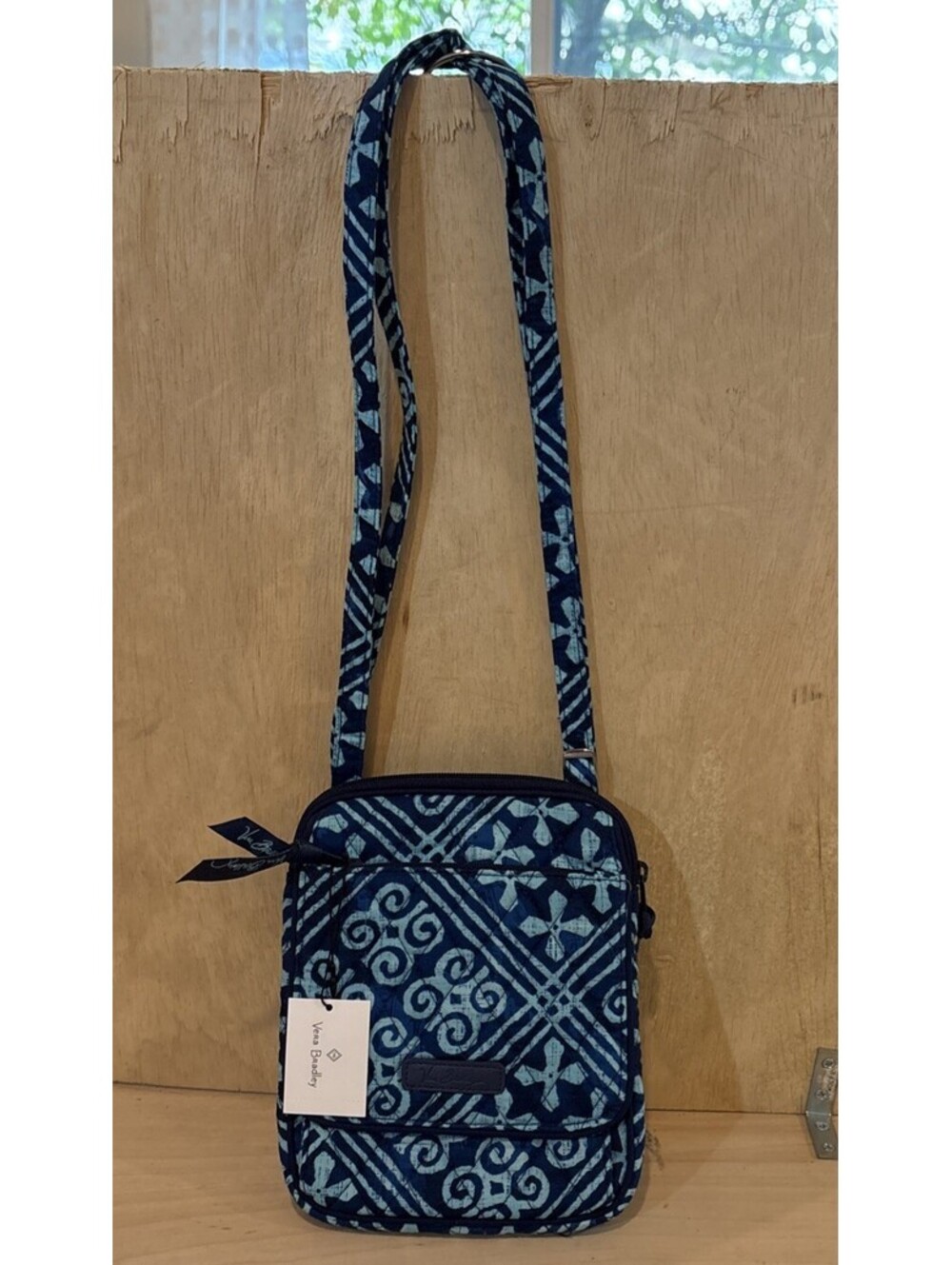 Vera Bradley Mini Hipster Cuban Tiles Blue and Teal Crossbody Bag NWT